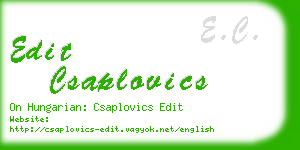 edit csaplovics business card